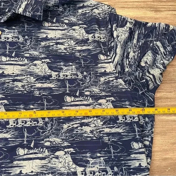 Peter Millar Summer Comfort Men’s L Blue Golf Landmark Performance Jersey Polo - Picture 12 of 14